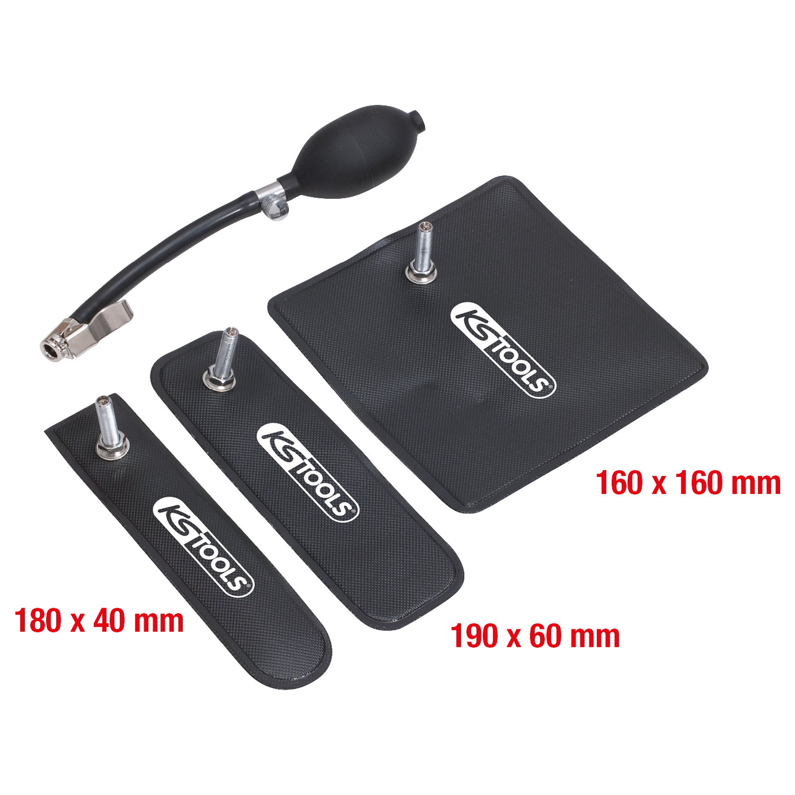 KS TOOLS Druckkissen-Satz mit Handpumpe 4tlg. - 150.1685