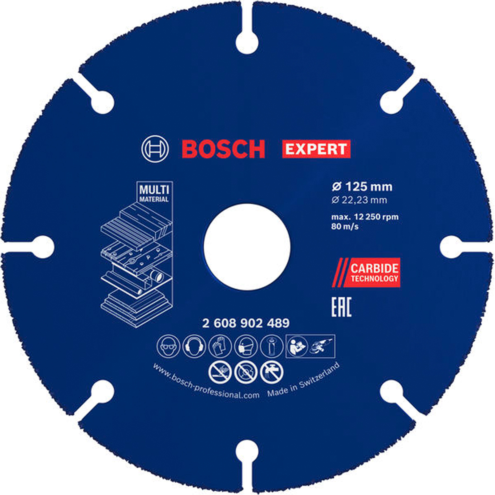 Bosch EXPERT Carbide Multi Wheel Trennscheibe 125 mm 22,23 mm - 2608902489