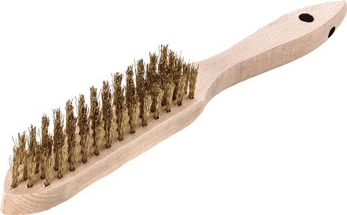 Handbürste L.290mm 0,35mm Messingdraht Besatz-L.140mm 5rhg.12 LESSMANN