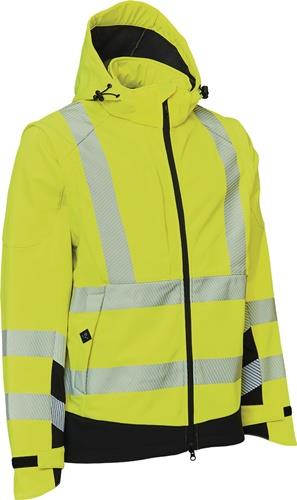 Warnschutz Softshelljacke VISIBLE XTREME Gr.M warngelb/schwarz ELKA RAINWEAR