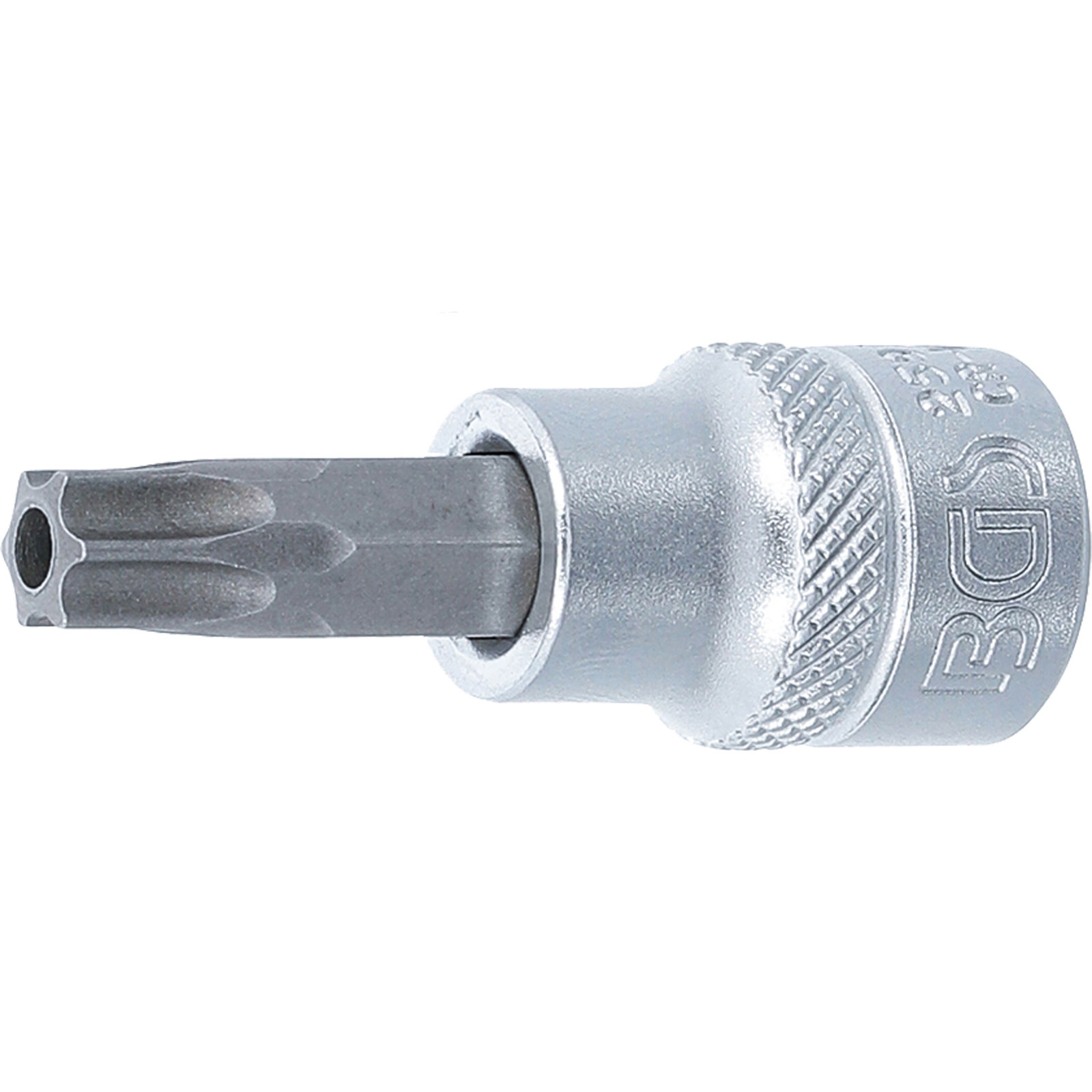 BGS Bit-Einsatz Antrieb Innenvierkant 10 mm (3/8") T-Profil (für Torx) mit Bohrung T45 - 2597