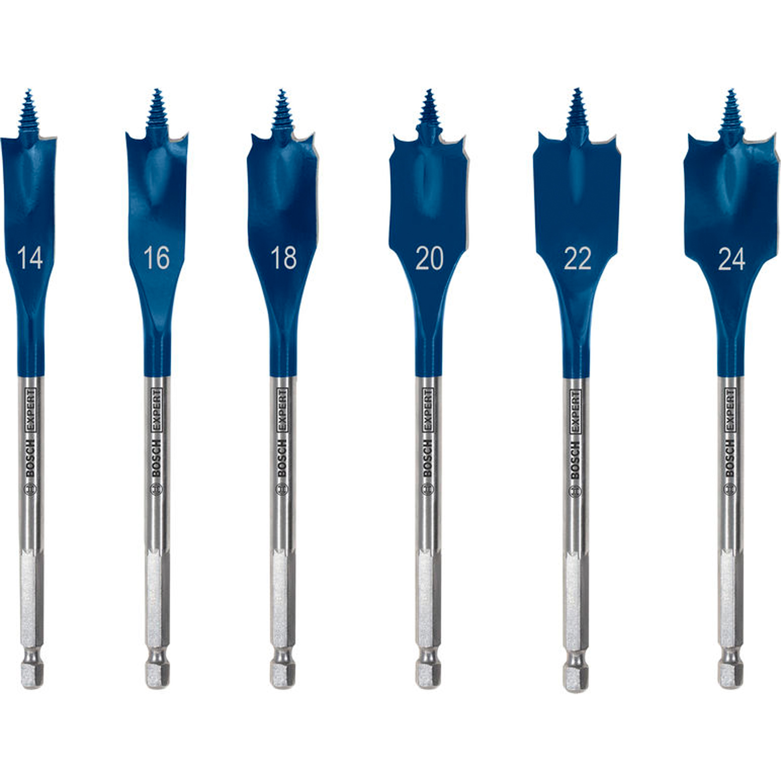 Bosch EXPERT Self Cut Speed Flachfräsbohrer-Set 14/16/18/20/22/25/24, 6-tlg. - 2608902108
