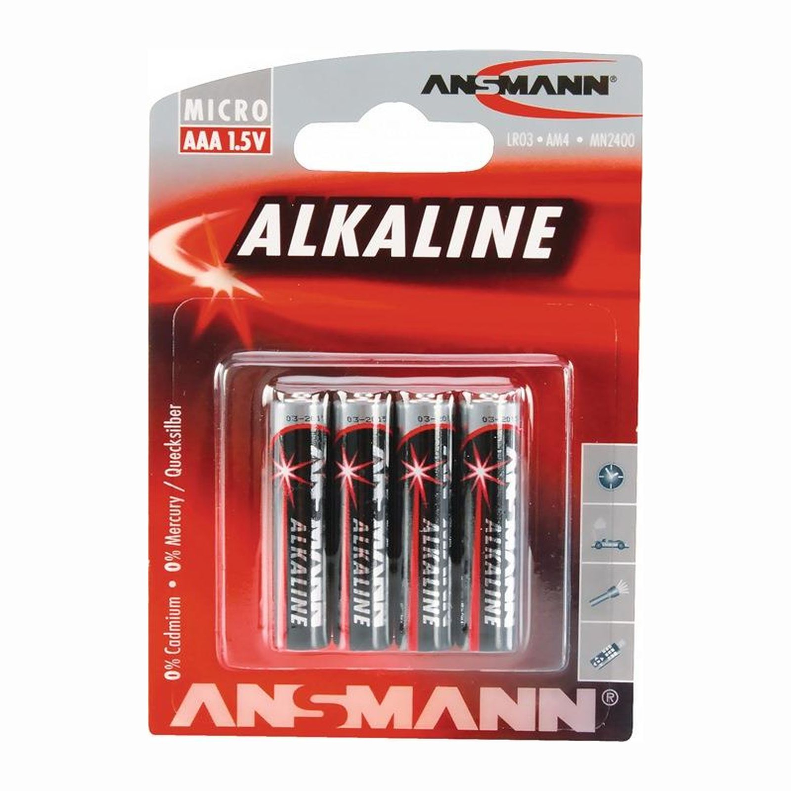 ANSMANN Batterie 1,5 V AAA-AM4-Micro 1250 mAh - 5015553