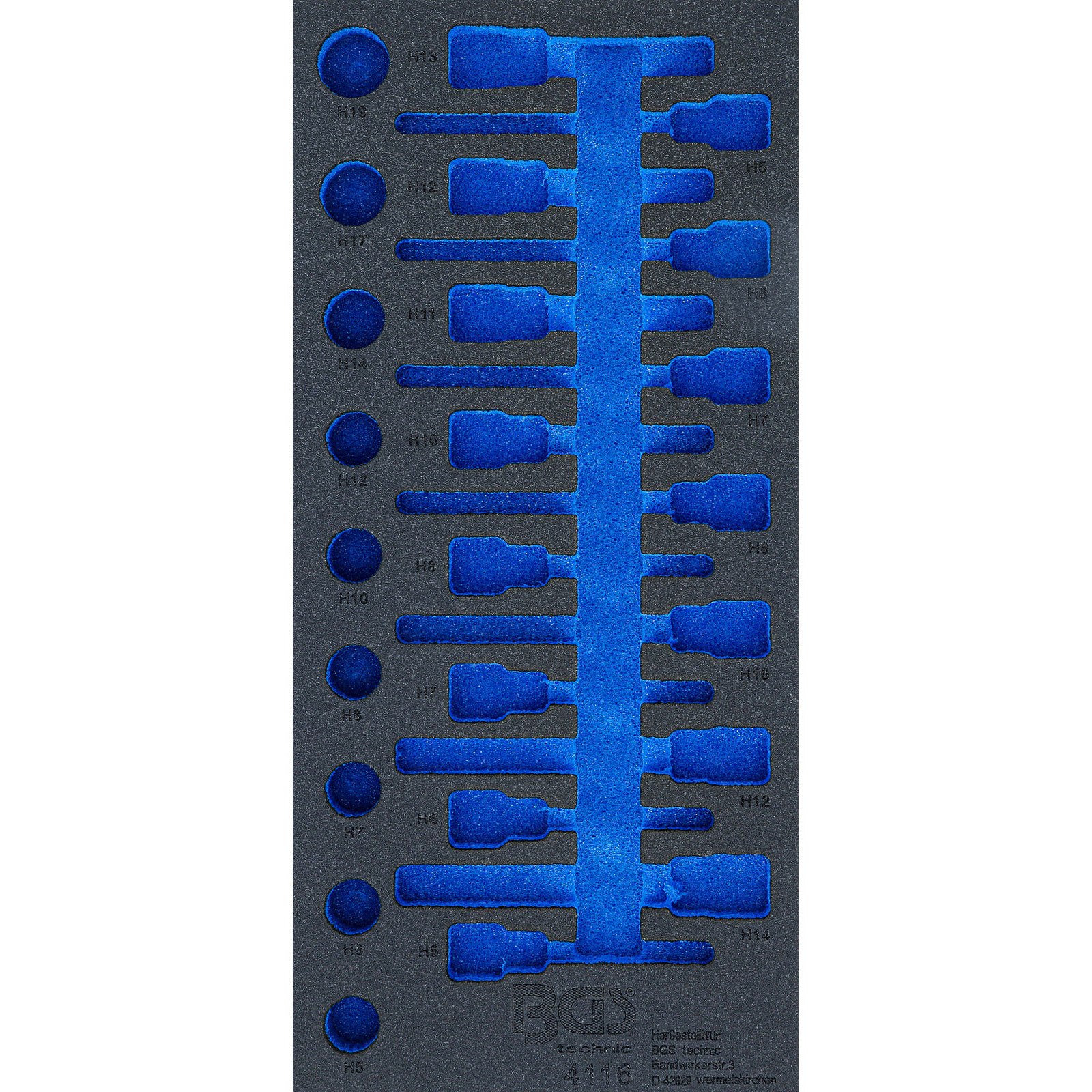 BGS Werkstattwageneinlage 1/3 leer für Art. 4116 - 4116-1