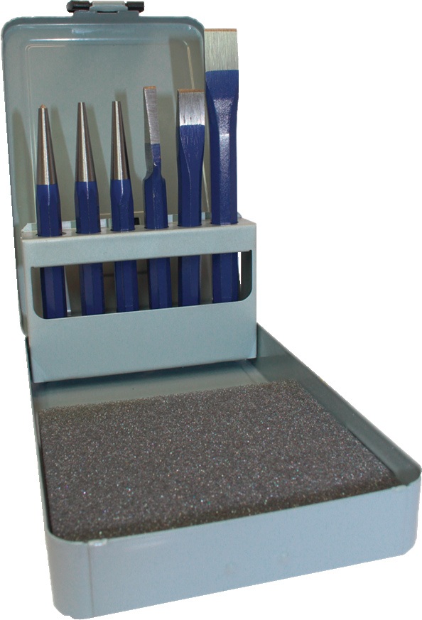 Werkzeugsatz Inh.6tlg.CrV-Stahl lack.Metallkass.TECWERK