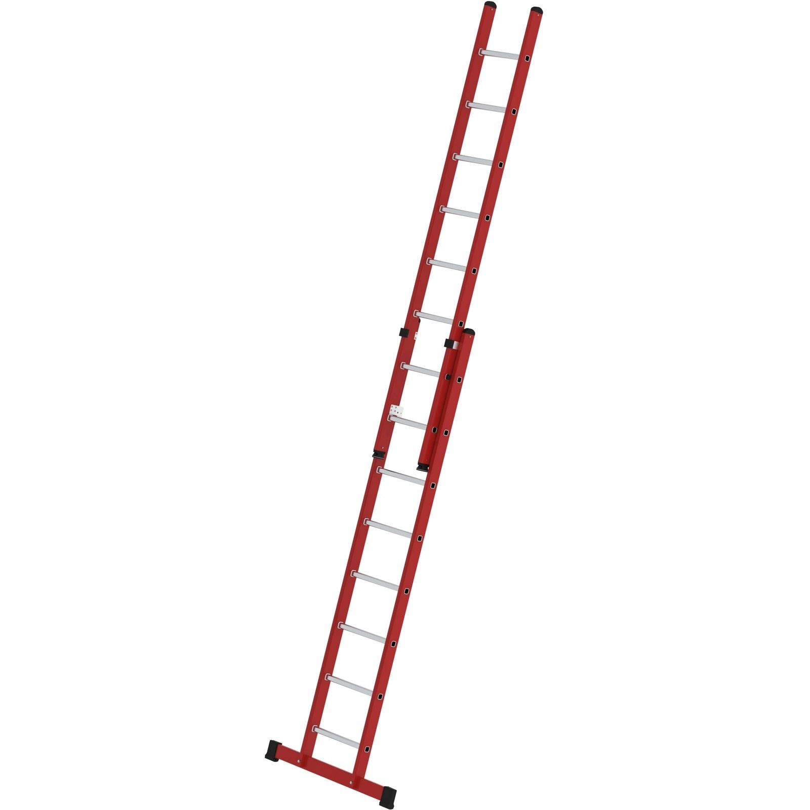 Günzburger Steigtechnik Sprossen-Schiebeleiter 2tlg. GFK/Alu mit Standard-Traverse 2 x 8 Sprossen - 035508