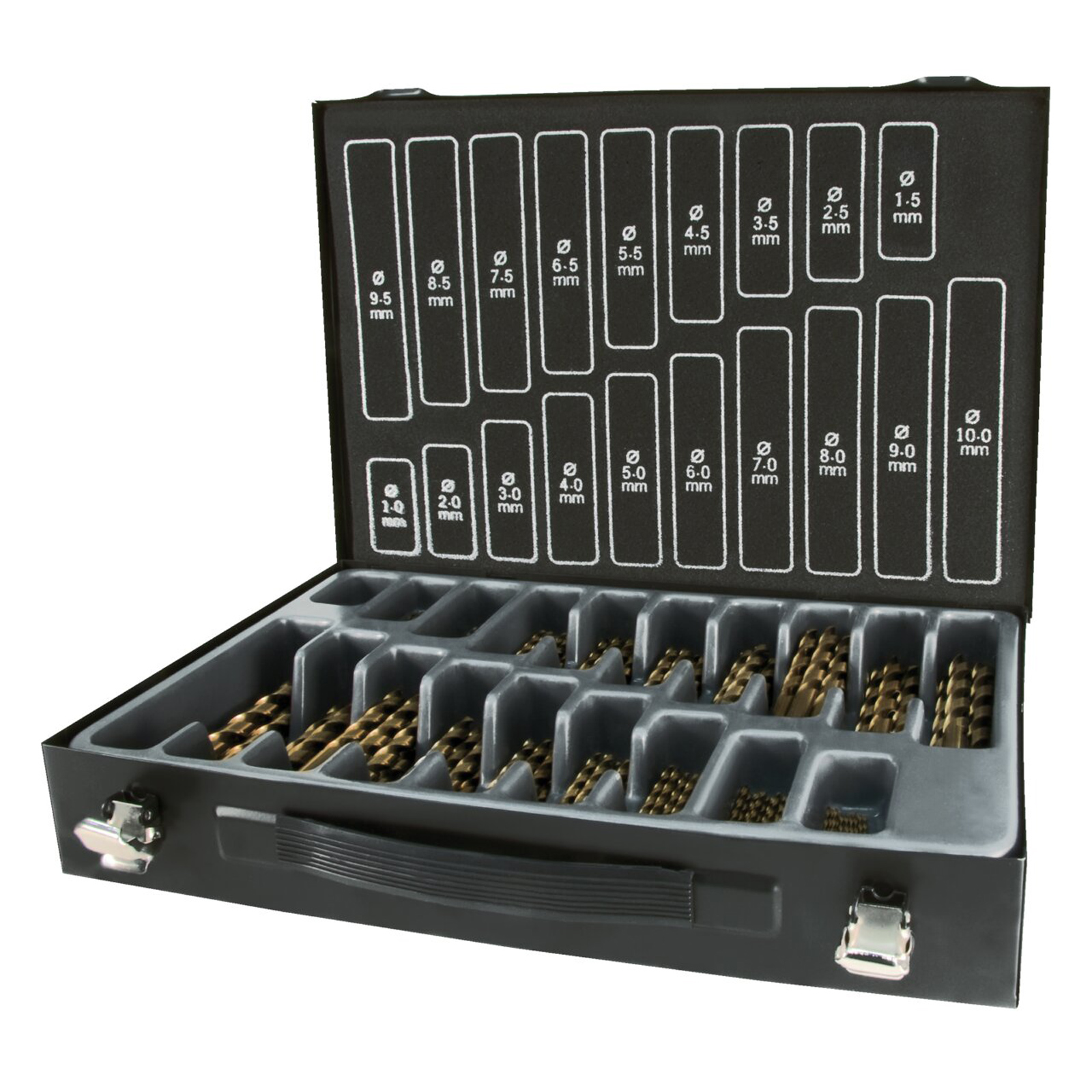 TERRAX by RUKO Spiralbohrer-Magazin DIN 338 Typ VA, HSSE-Co 5 - 170 tlg. (Magazin Stahlblech) - A215200