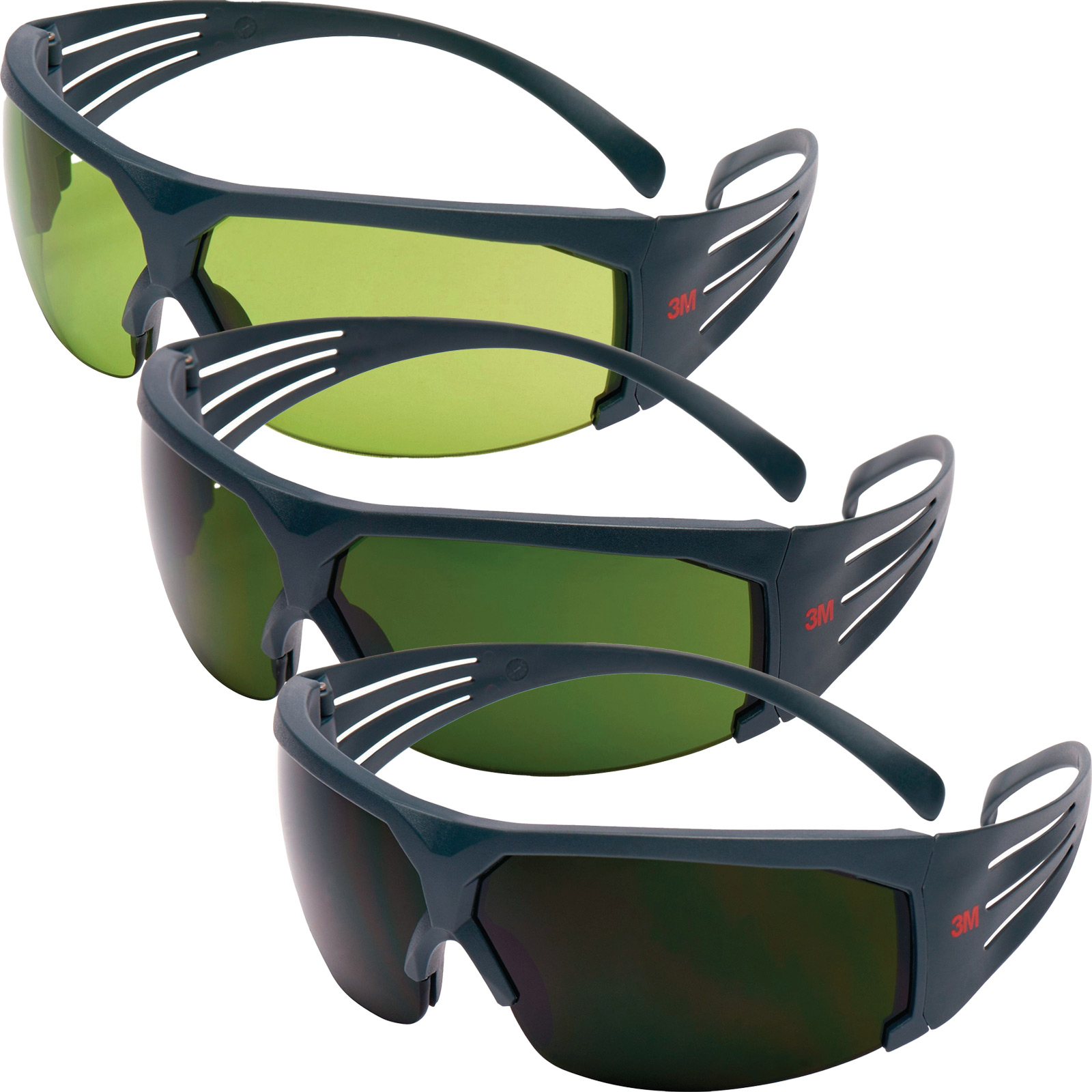 3M Schweißerbrille SecureFitSF600 EN 166 PC Bügel grau Scheibe grün