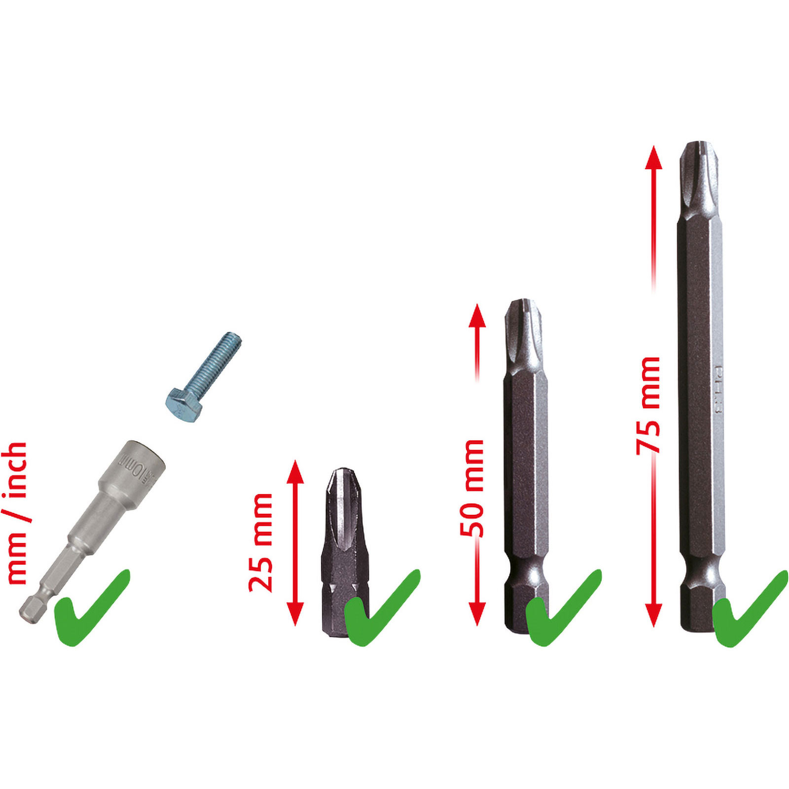 KS TOOLS 1/4" Bit-Satz 208tlg. - 911.2008