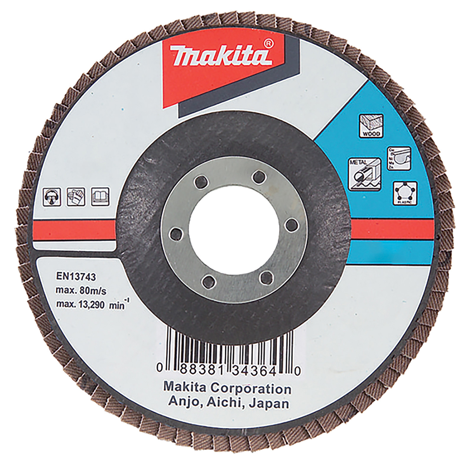 Makita Fächerschleifscheibe 180 mm A120 - D-27165