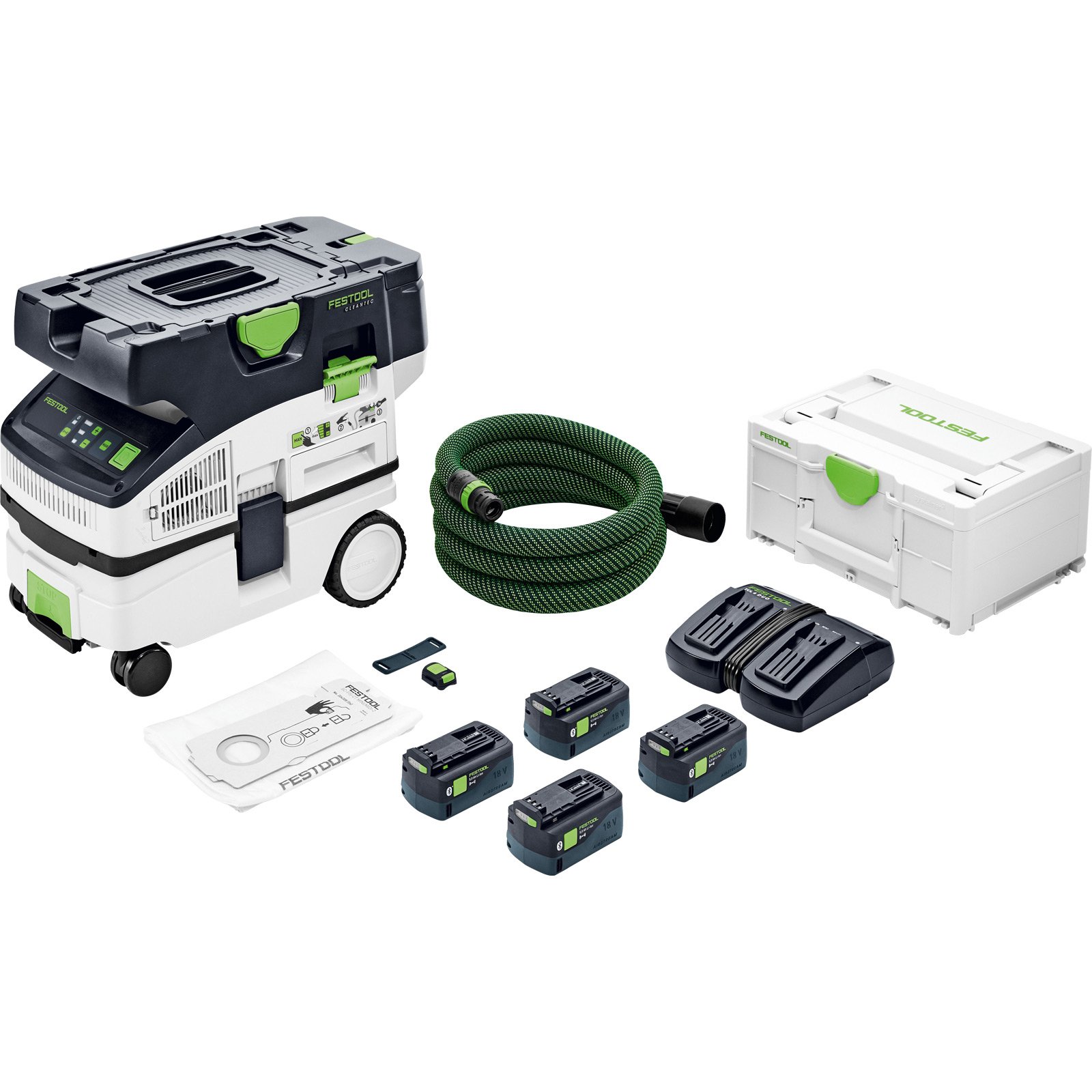 Festool Akku-Absaugmobil CTLC MINI I-Plus CLEANTEC 18 V / 4x 5,0 Ah Akku + Ladegerät - 577670