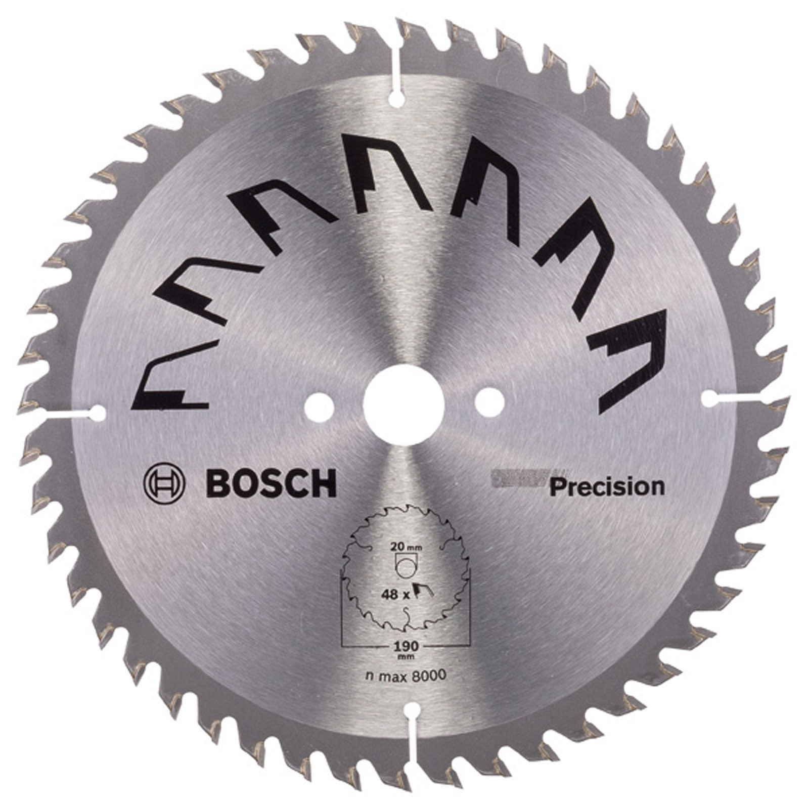 Bosch Kreissägeblatt PRECISION D= 190 mm Bohrung= 20 mm Z= 48 - 2609256867