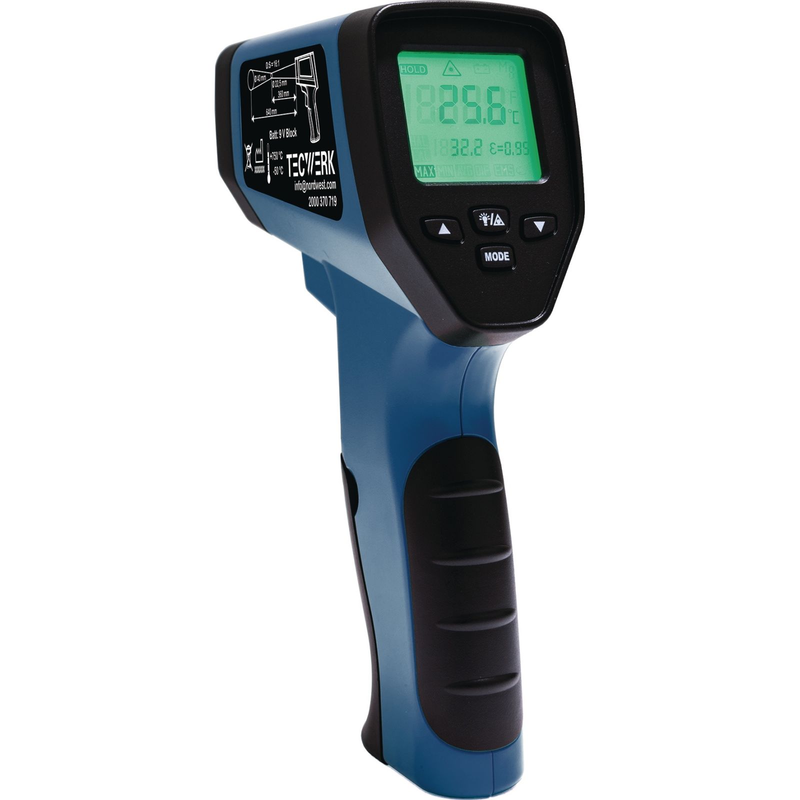Infrarotthermometer -50 b.ca.750GradC ±2GradC TECWERK