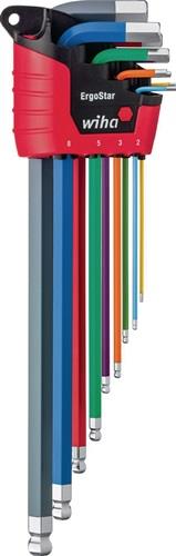 WIHA Sechskantwinkelschraubendrehersatz 369F 10-tlg.ErgoStar Hal.SW 1,5-10mm - 41483