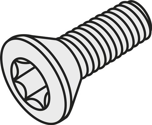 Torx-Senkkopfschraube ISO US 2002-T15P Bruttogewicht 0,7g PRAMET