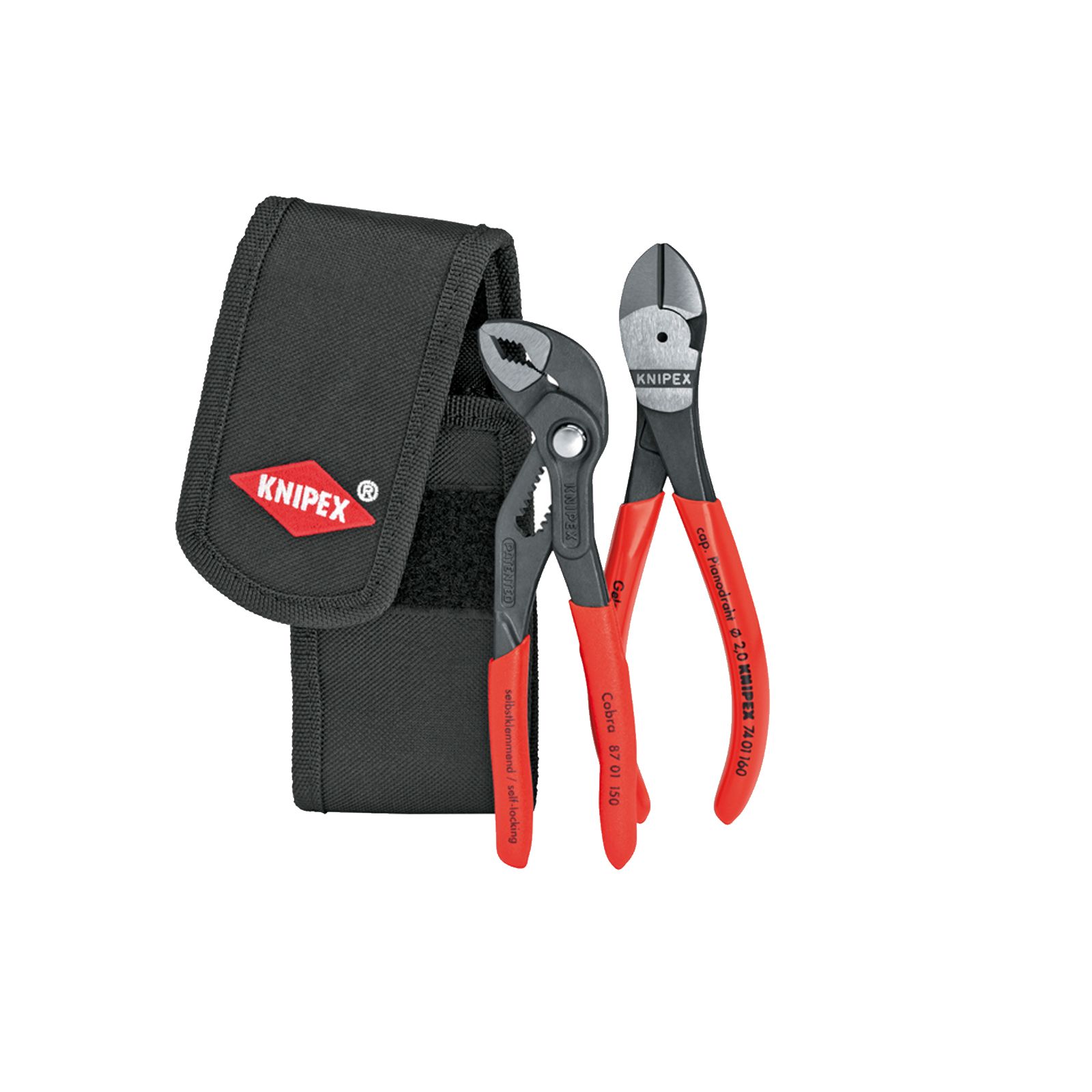 Knipex Mini-Zangenset in Werkzeuggürteltasche - 002072V02