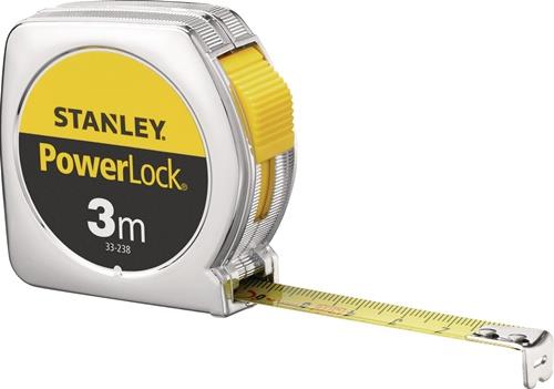 STANLEY Taschenrollbandmaß PowerLock L.3m B.12,7mm mm/cm EG II Ku.Clip SB - 0-33-238