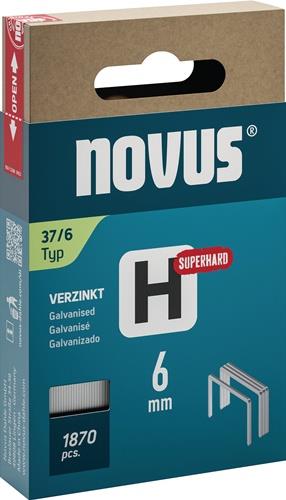 Feindrahtklammer H Typ 37 Klammer-B.10,6mm 6mm 0,75mm superhart 1870 St.NOVUS
