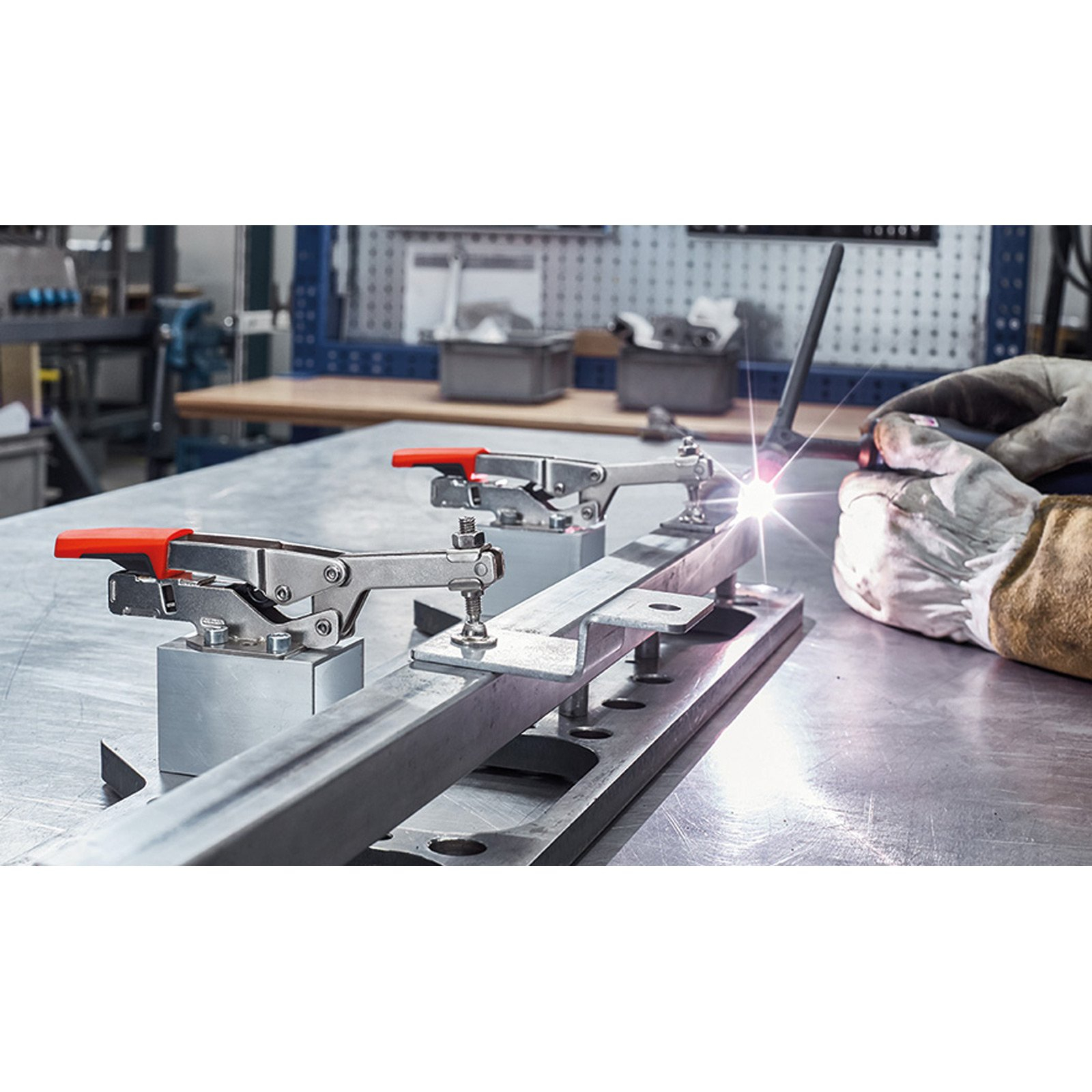 Bessey Waagrechtspanner mit offenem Arm u. Waagrechter Grundplatte - STC-HH70SB