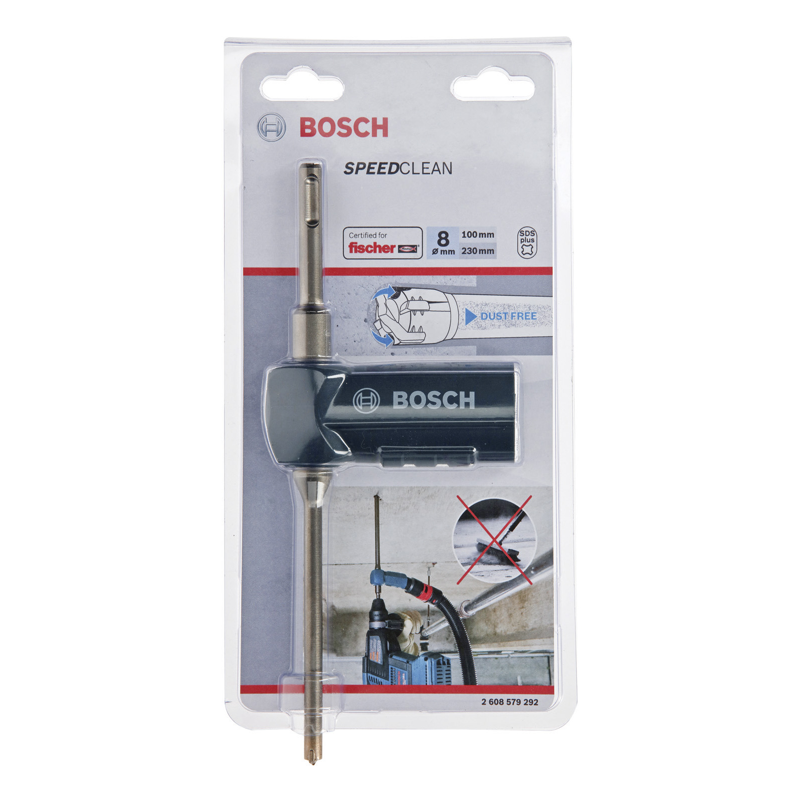 Bosch Saugbohrer SDS plus-9 Speed Clean 8 x 100 x 230 mm - 2608579292