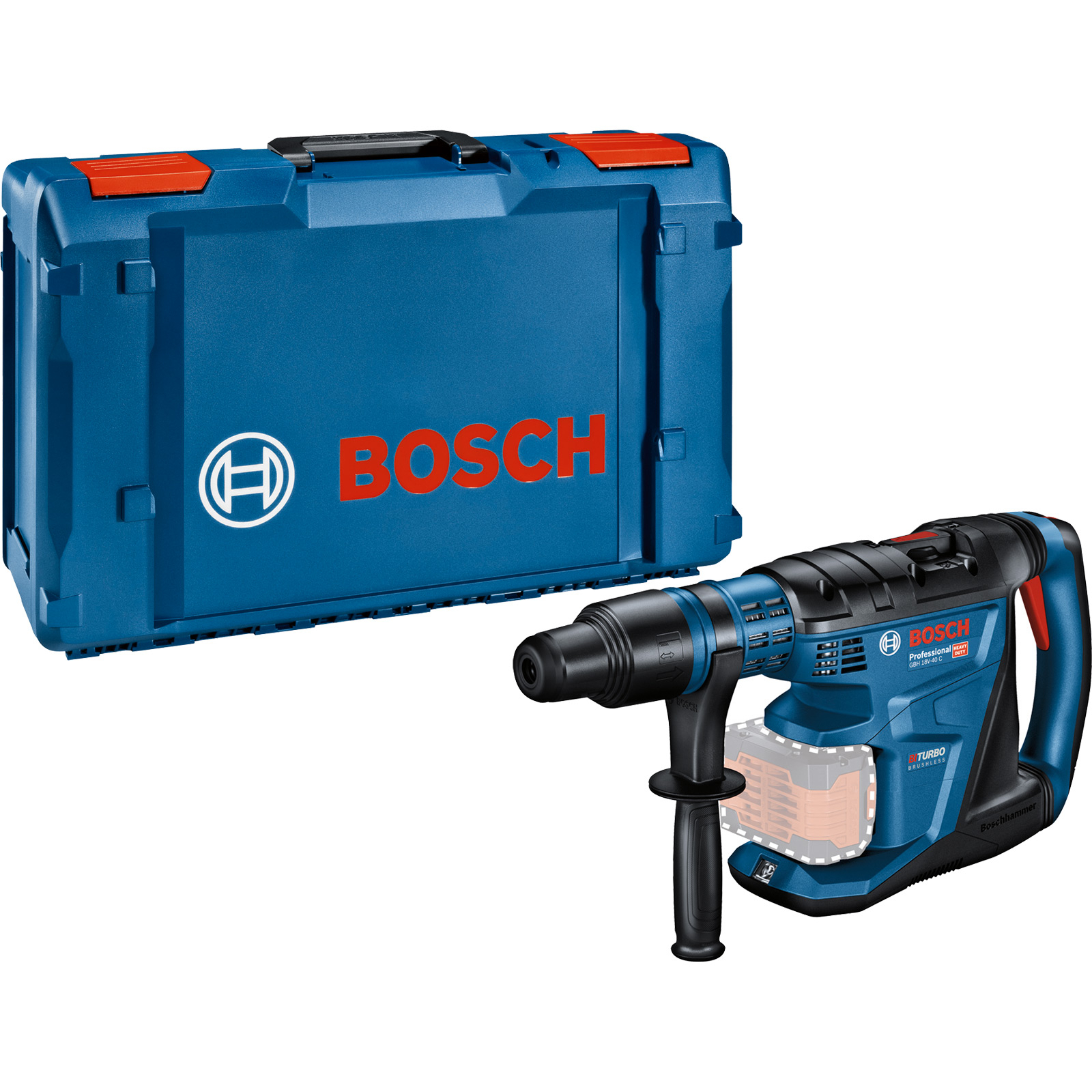 Bosch Akku-Bohrhammer BITURBO GBH 18V-40 C mit SDS max Solo in XL-Boxx - 0611917100