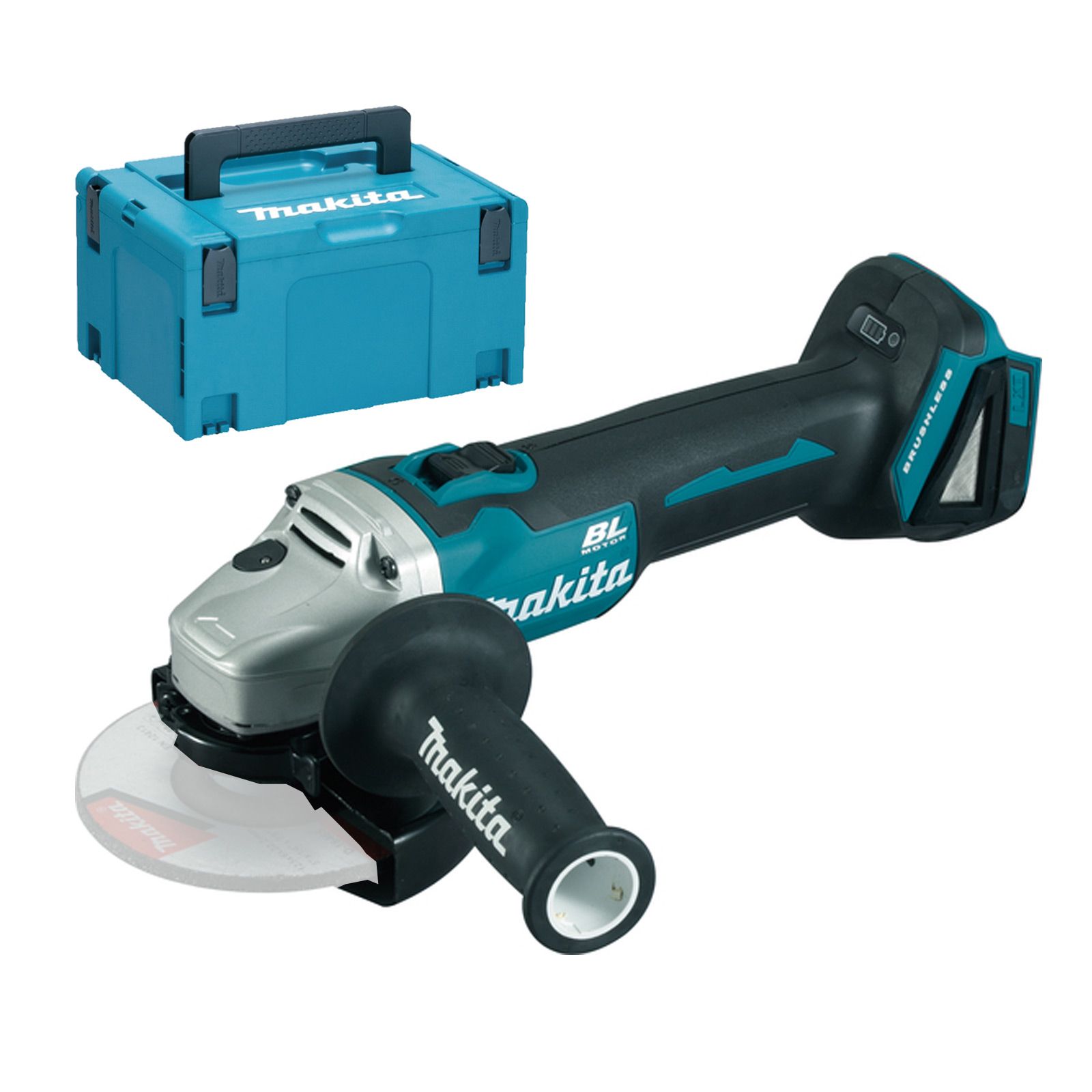 Makita DGA504ZJ Akku-Winkelschleifer Ø 125 mm 18 V Solo im Makpac