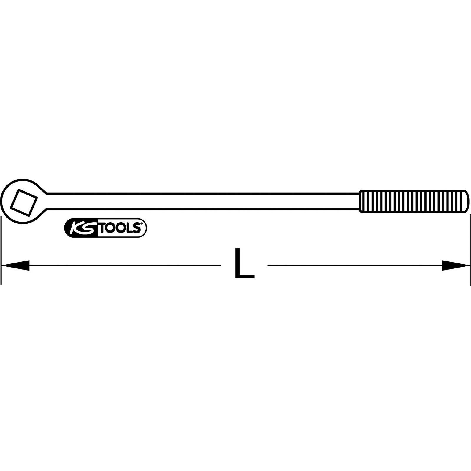 KS TOOLS 18 mm Radiator-Windeisen 500 mm - 131.0001