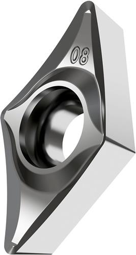 Drehwendeschneidplatte ISO DCGT 11T302E-SF3:H07 Bohrungs-D. 4,4mm Farbe Silber