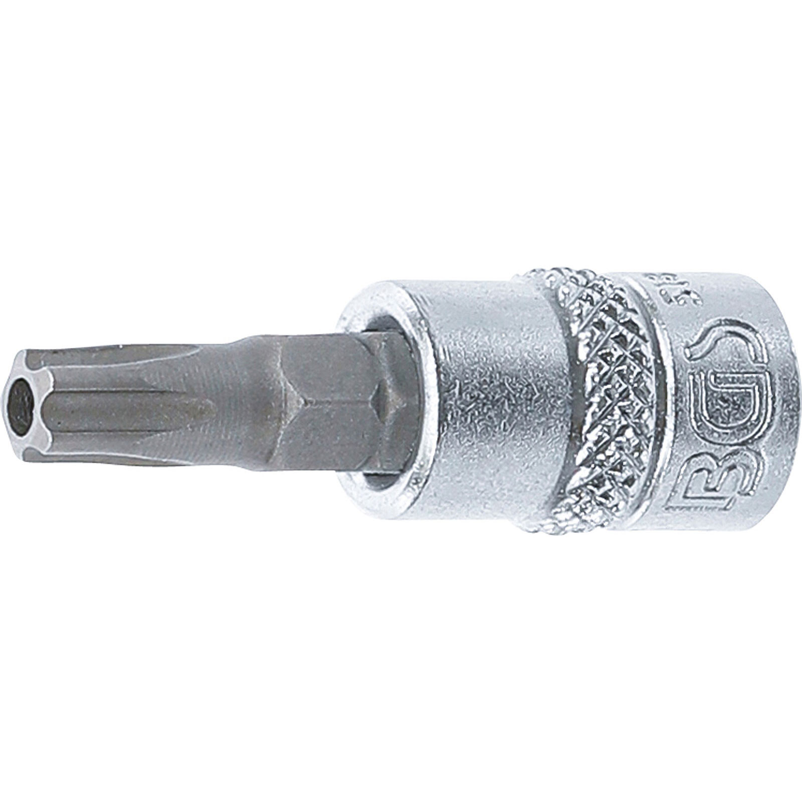 BGS Bit-Einsatz Antrieb Innenvierkant 6,3 mm (1/4") TS-Profil (für Torx Plus) mit Bohrung TS30 - 5184-TS30