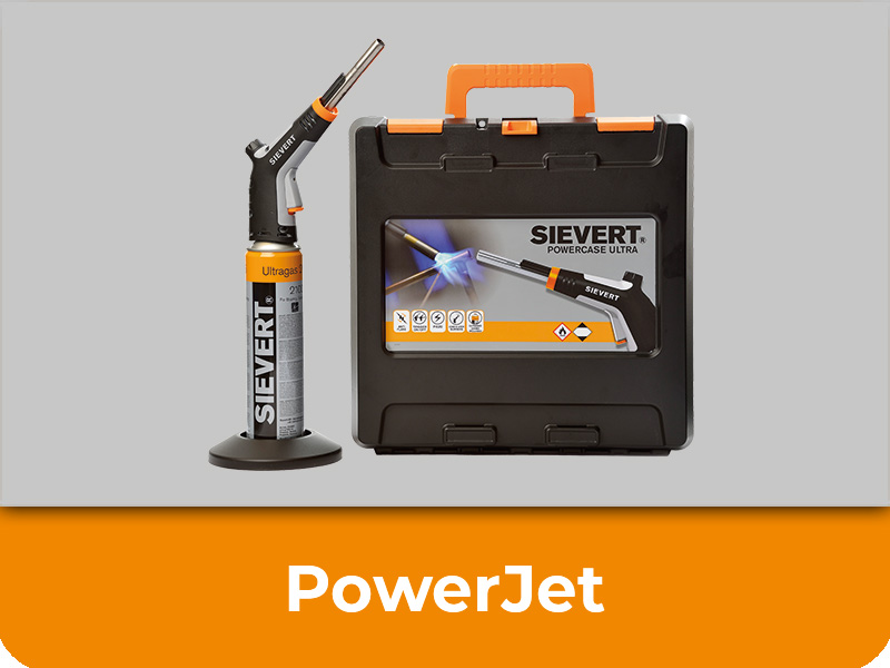 Sievert PowerJet Lötgerät mit Ultragas und Transportkoffer für professionelle Anwendungen