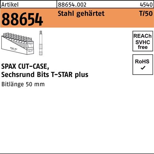 Bit R 88654 T-Star Plus SW 1/4x50 T 20 Stahl gehärtet 50 Stück SPAX