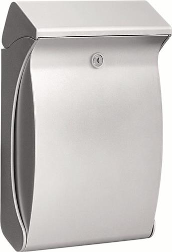 BURG-WÄCHTER Briefkasten Swing 4906 Si H.419mm B.271mm T.129mm silber Ku.DIN C4 - 4906 SI