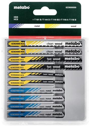 Stichsägeblattsortiment 10teilig 6xHolz/4xMetall HCS/HSS f.Holz/Metall/Ku.