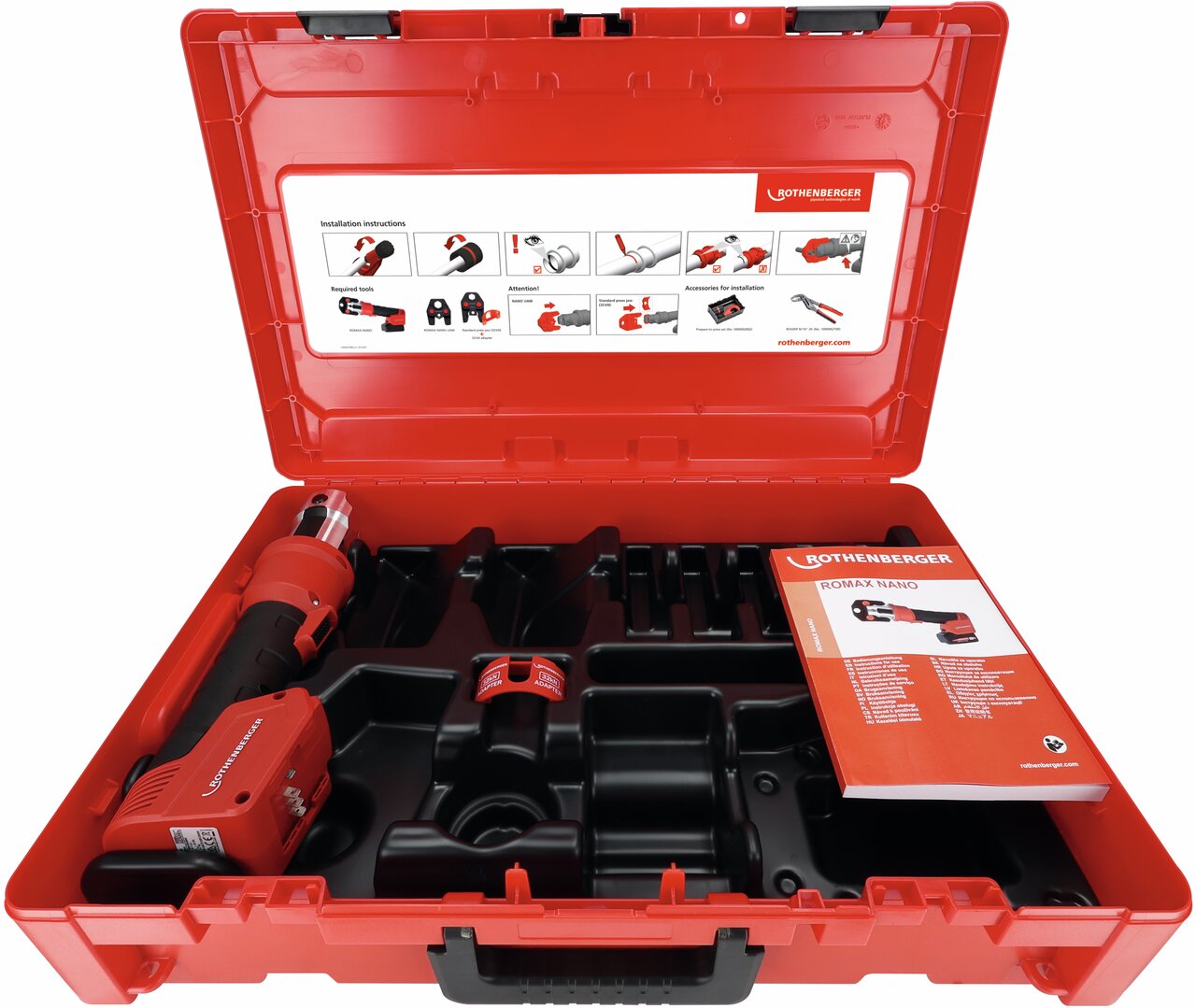 ROTHENBERGER ROMAX NANO Grundmaschine CAS, Hybrid-Pressmaschine, ROCASE 6414 - 1000005041