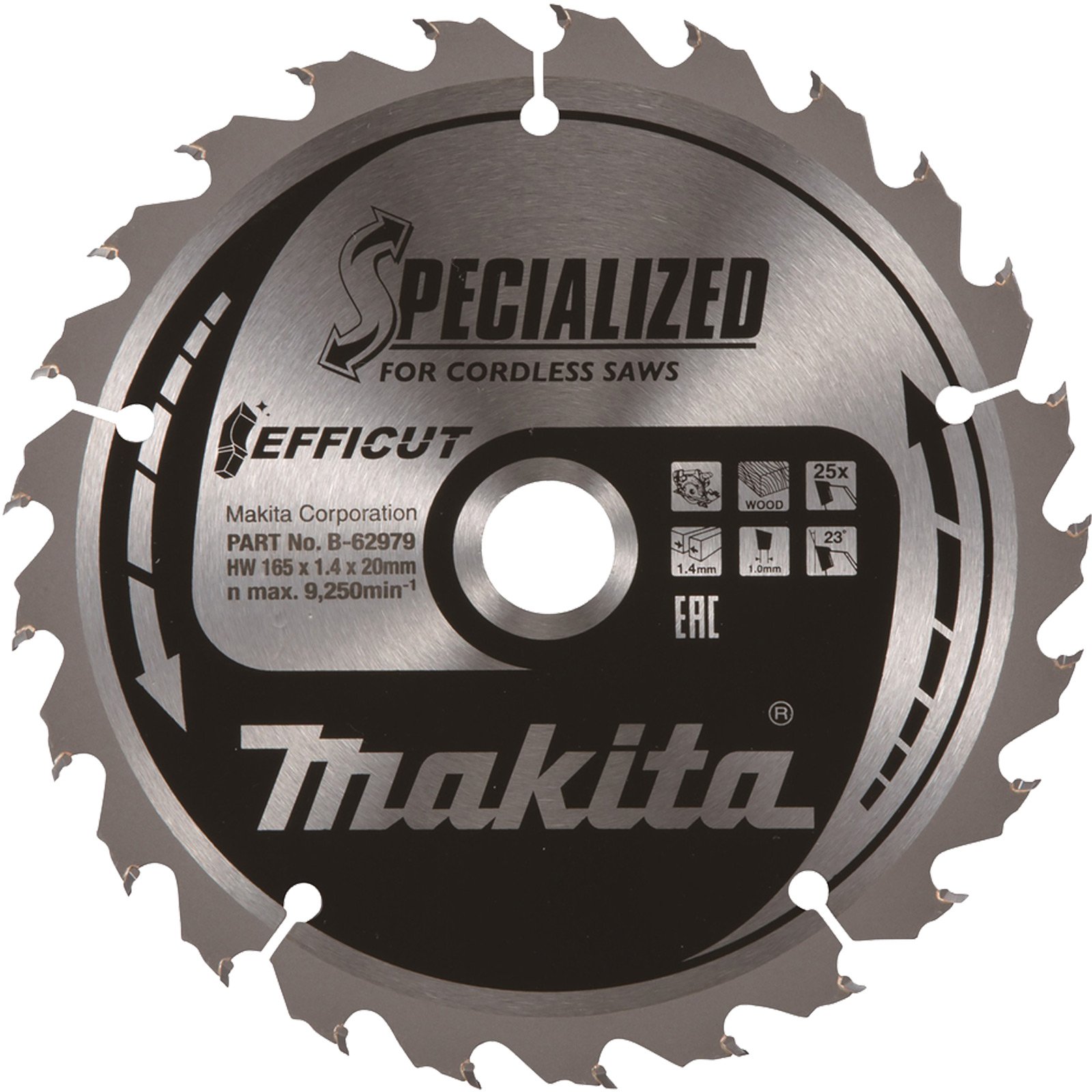 Makita EFFICUT Sägeblatt Holz 185 x 30 x 24Z - E-08682