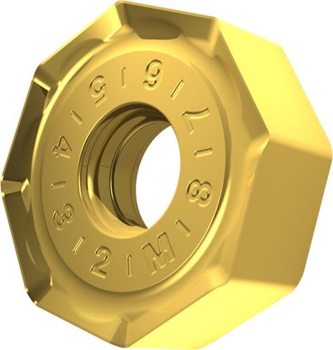 Fräswendeschneidplatte ISO ONMX 060508SR-M:M8340 D.5,7mm PVD beschichtet Gold