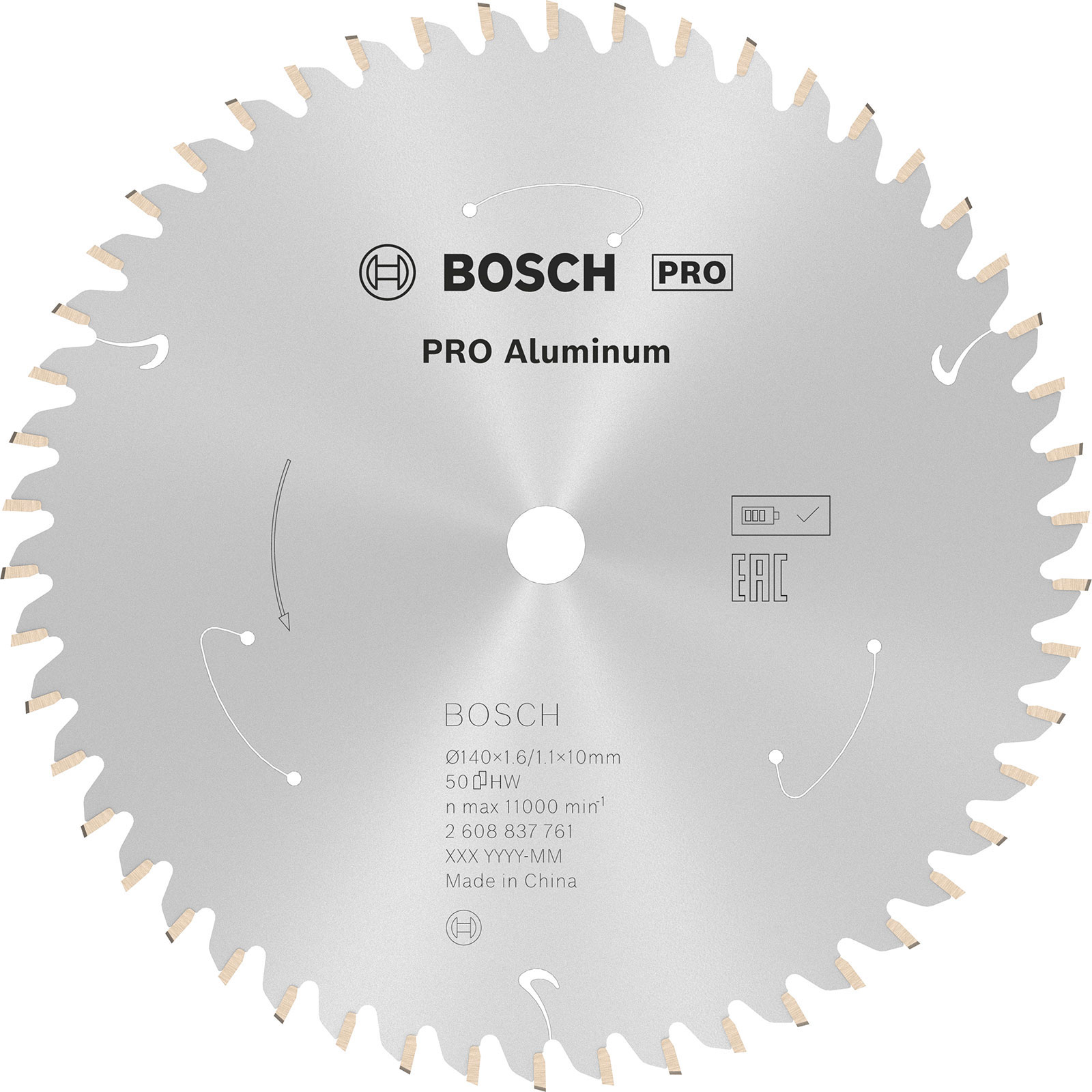 Bosch PRO Aluminium cordless Blatt für Kreissägen 140 x 1,6 x 10 mm - 2608837761