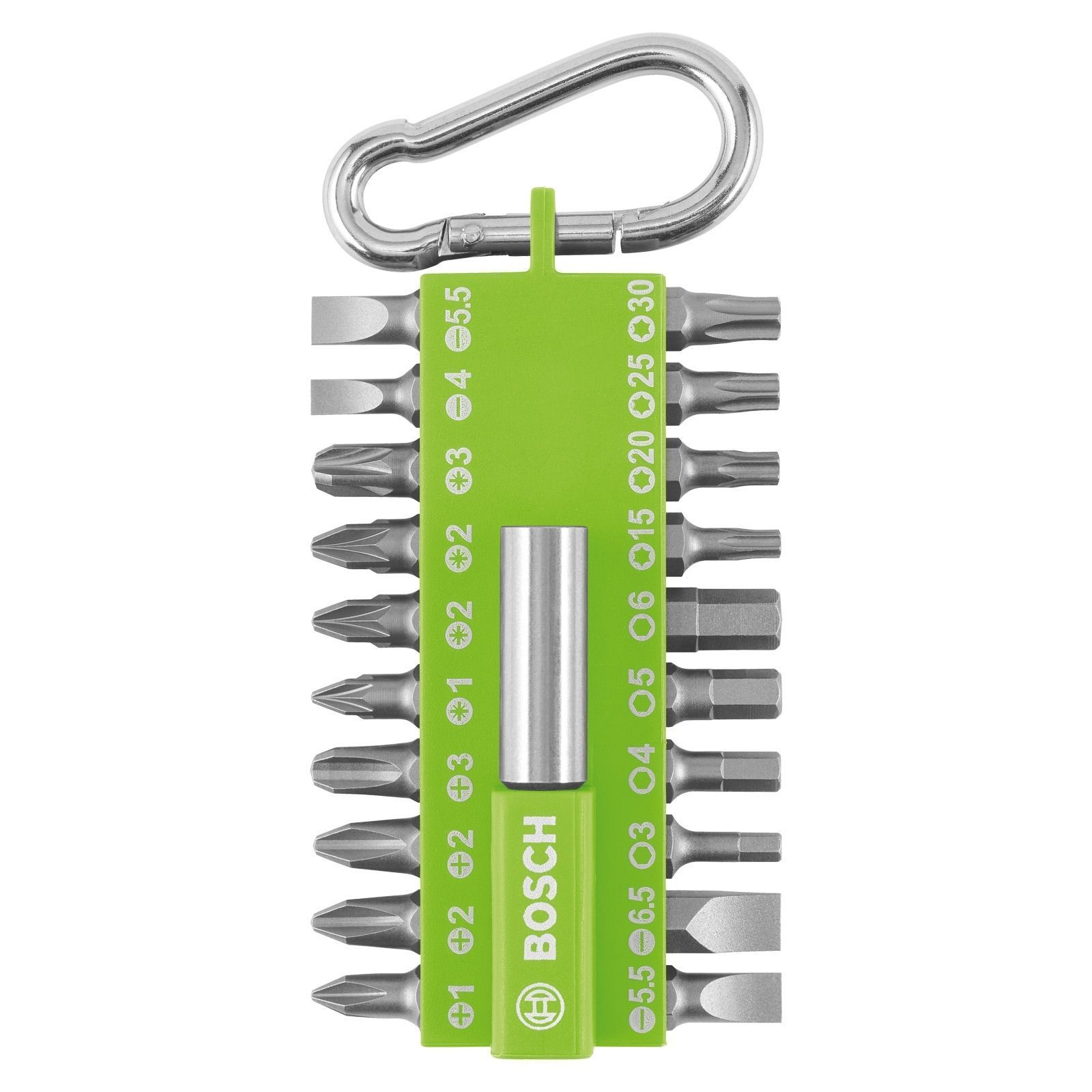 Bosch Schrauberbit-Set 21tlg. mit Snap-hook (hellgrün) - 2607002823