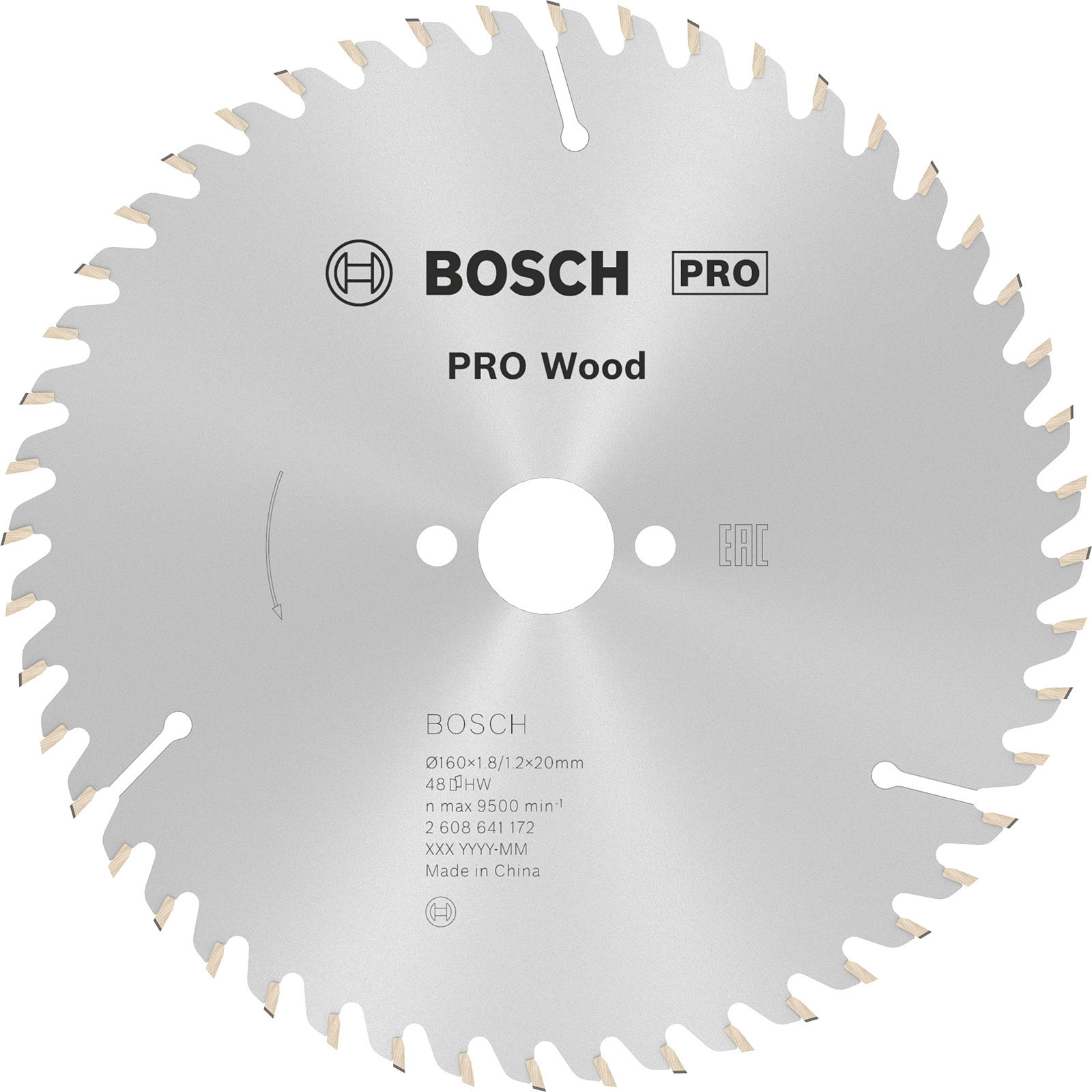 Bosch PRO Wood Kreissägeblatt 160 x 1,8 x 20 mm - 2608641172