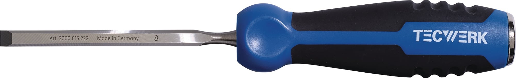 Stechbeitel Schneiden-B.8mm m.Schlagknopf CV-Stahl TECWERK