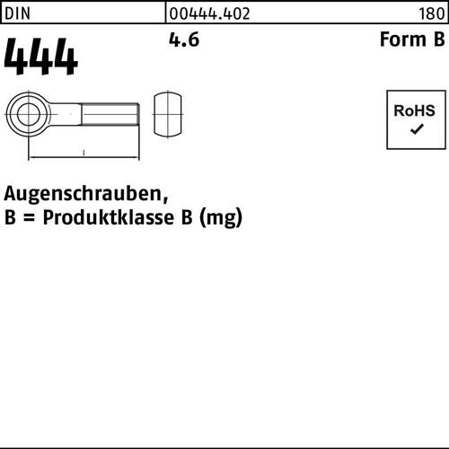 Augenschraube DIN 444 Form B BM 20 x 200 4.6 10 Stück