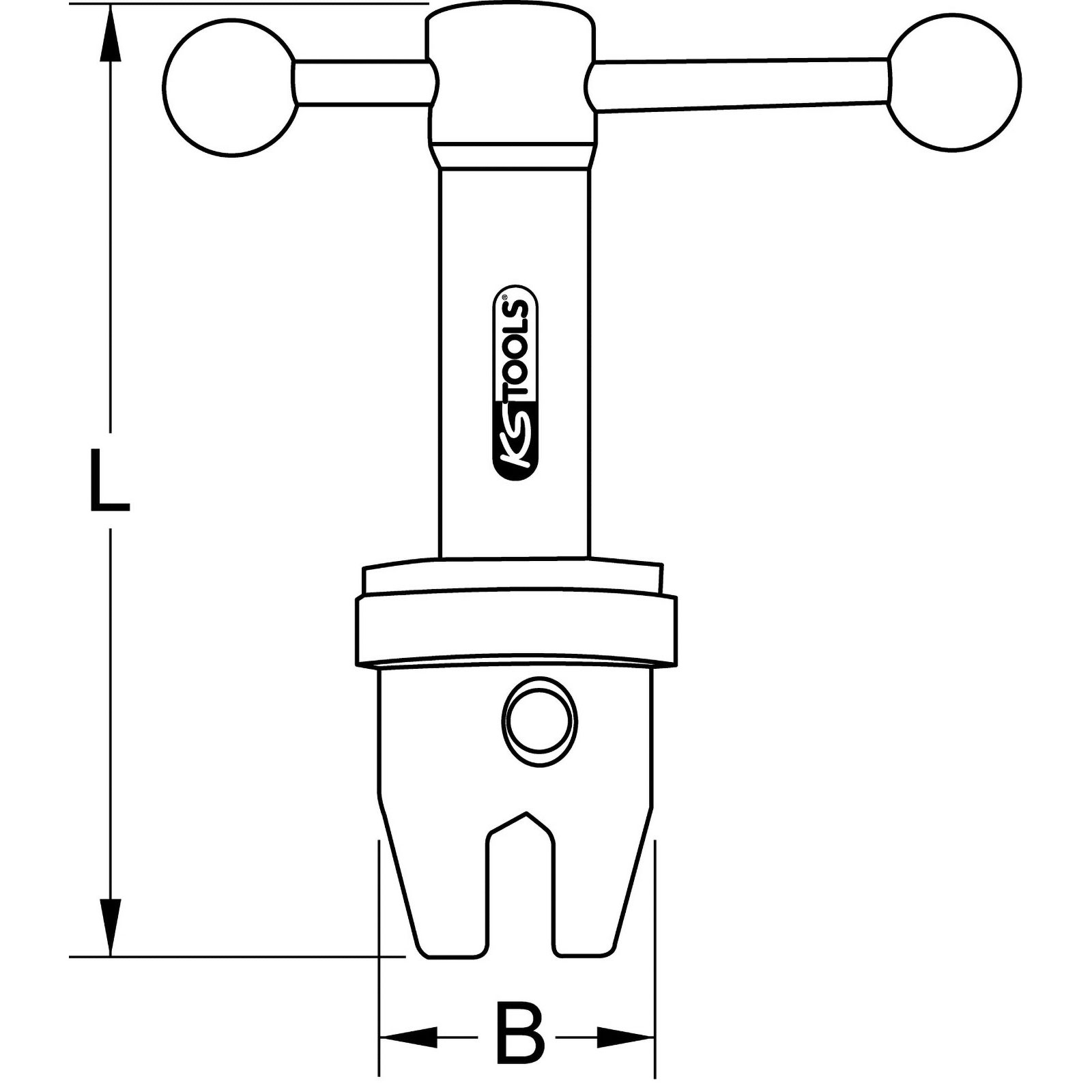 KS TOOLS Ventilfix und Badewannenadapter 2tlg. - 116.2002