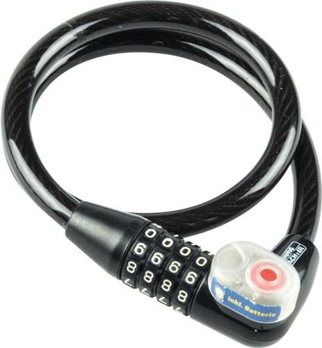 BURG-WÄCHTER Zweiradschloss 230 L L.65 cm Seil-D.10mm Zahlenrollen 4 - 230 65 L