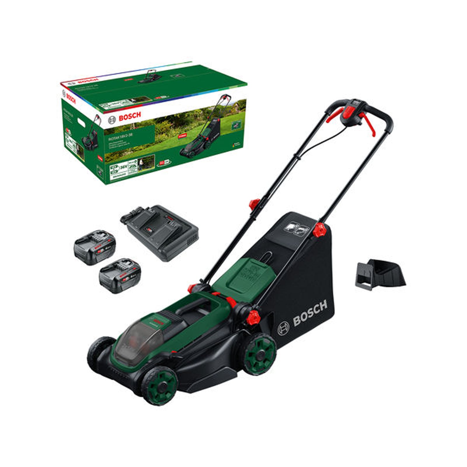 Bosch Akku-Rasenmäher ROTAK18V2-38 2x Akku PBA 18V 4.0Ah - 06008B9M00