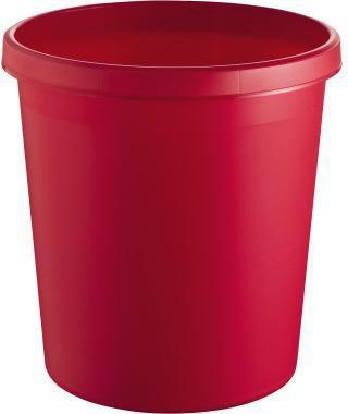 helit Papierkorb H6105825 18l rund Kunststoff rot