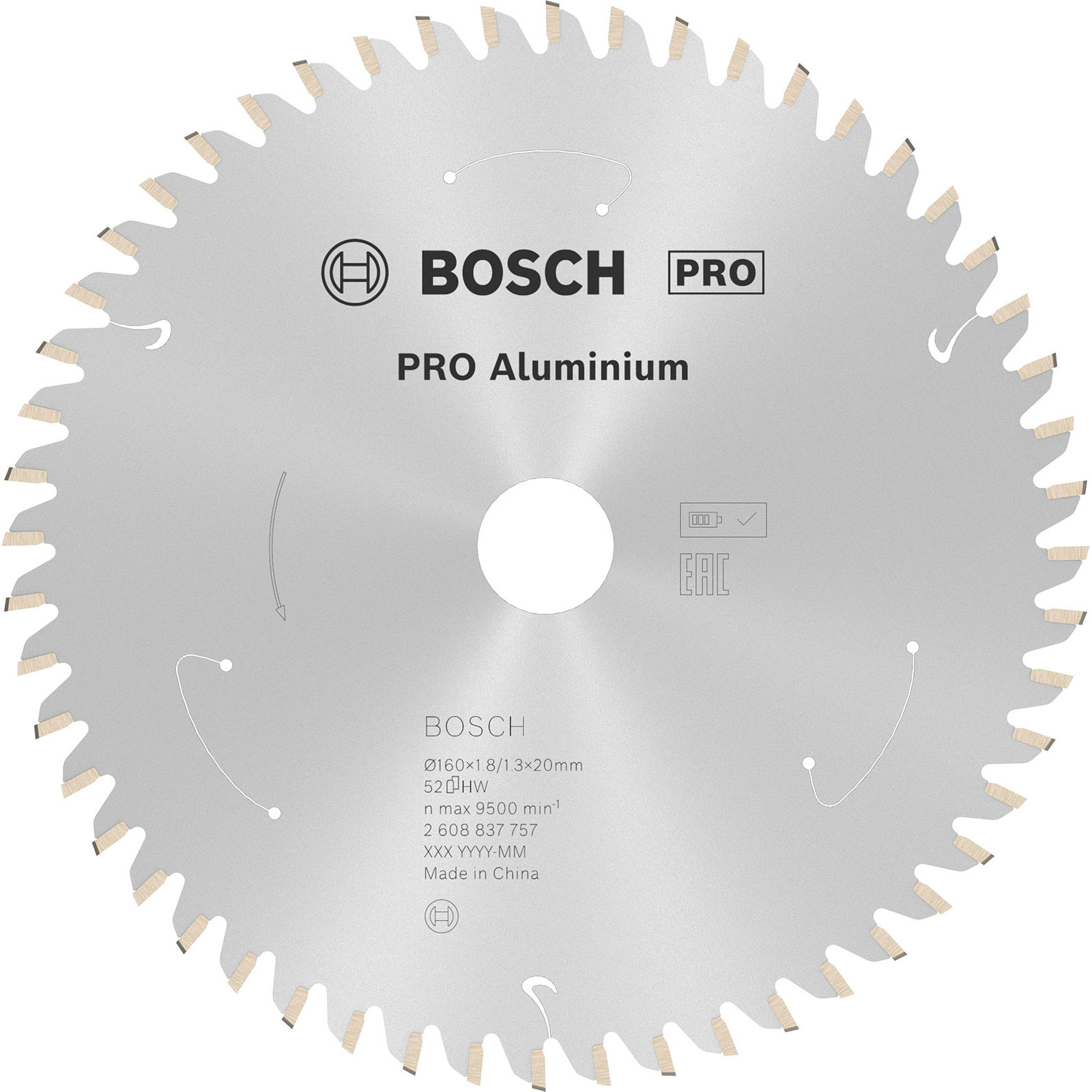 Bosch PRO Aluminium cordless Blatt für Kreissägen 160 x 1,8 x 20 mm - 2608837757