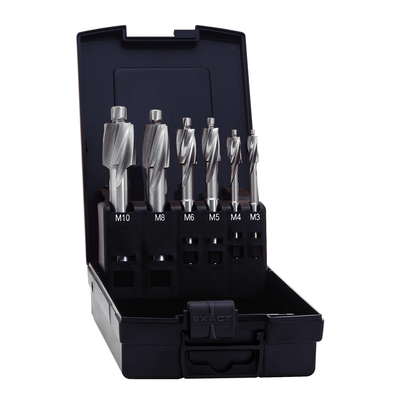 EXACT Flachsenker Set für Kernloch M3/M4/M5/M6/M8/M10/M12 HSS DIN 373 - 5861