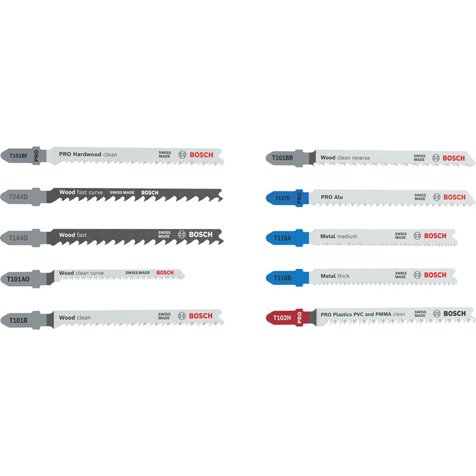 Bosch Stichsägeblatt Set Multi Material 10-tlg. - 2607012073