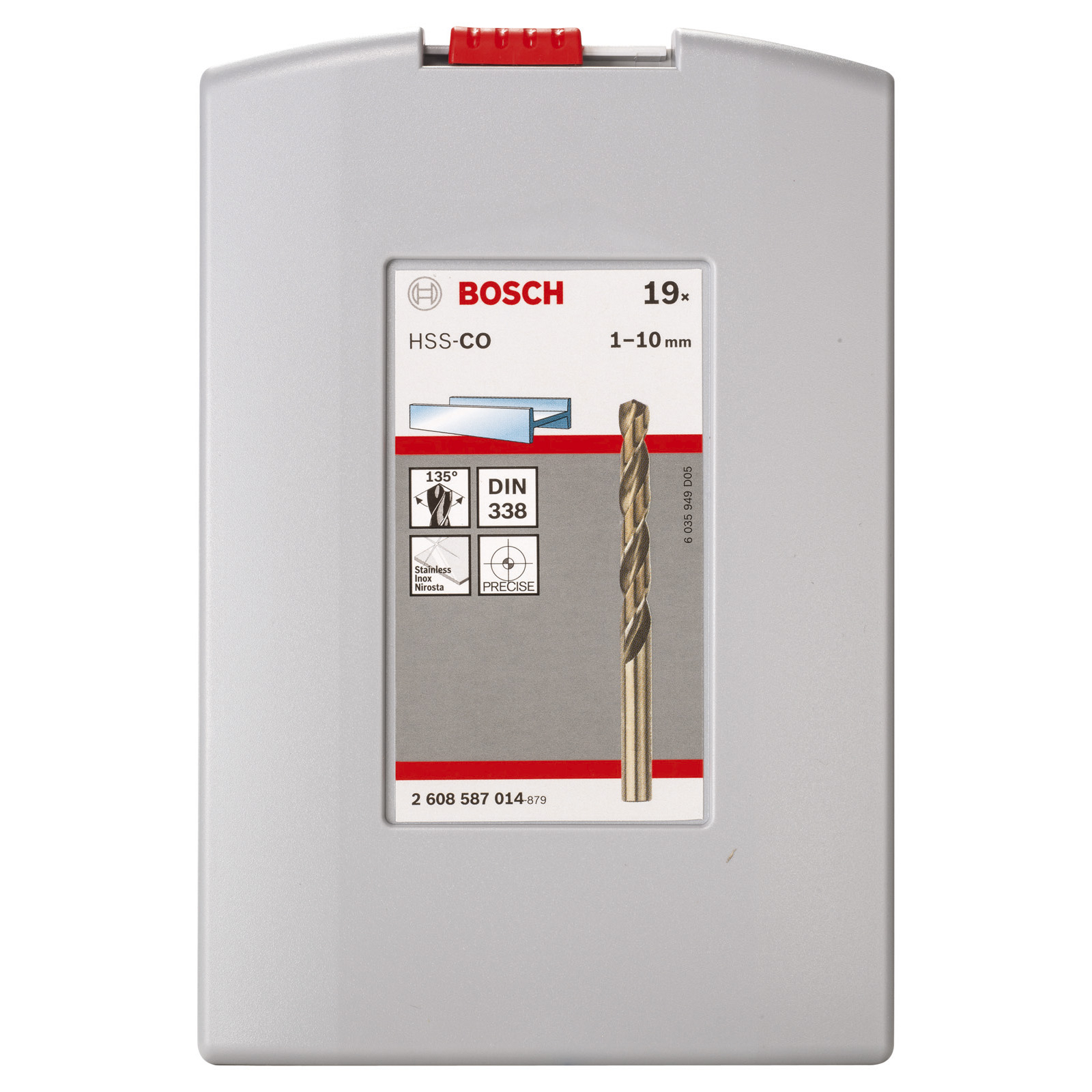 Bosch19tlg. Metallbohrer-Set HSS-Co (Cobalt-Legierung) DIN 338 in ProBox - 2608587014