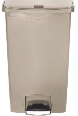 Rubbermaid Tretabfalleimer Slim Jim 1883456 Kunststoff 30l beige